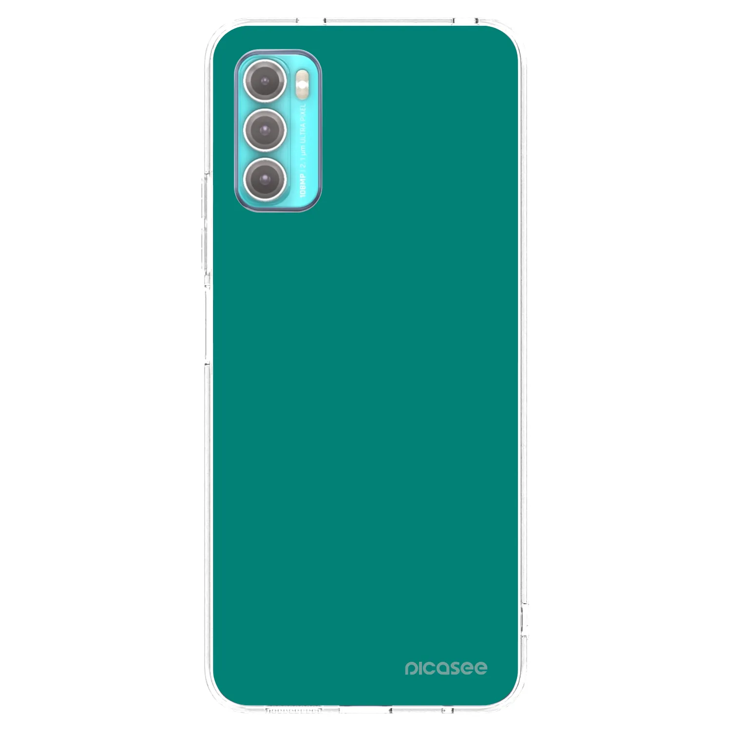 Picasee silikonowe przeźroczyste etui na Motorola Moto G60 - Emerald Mist