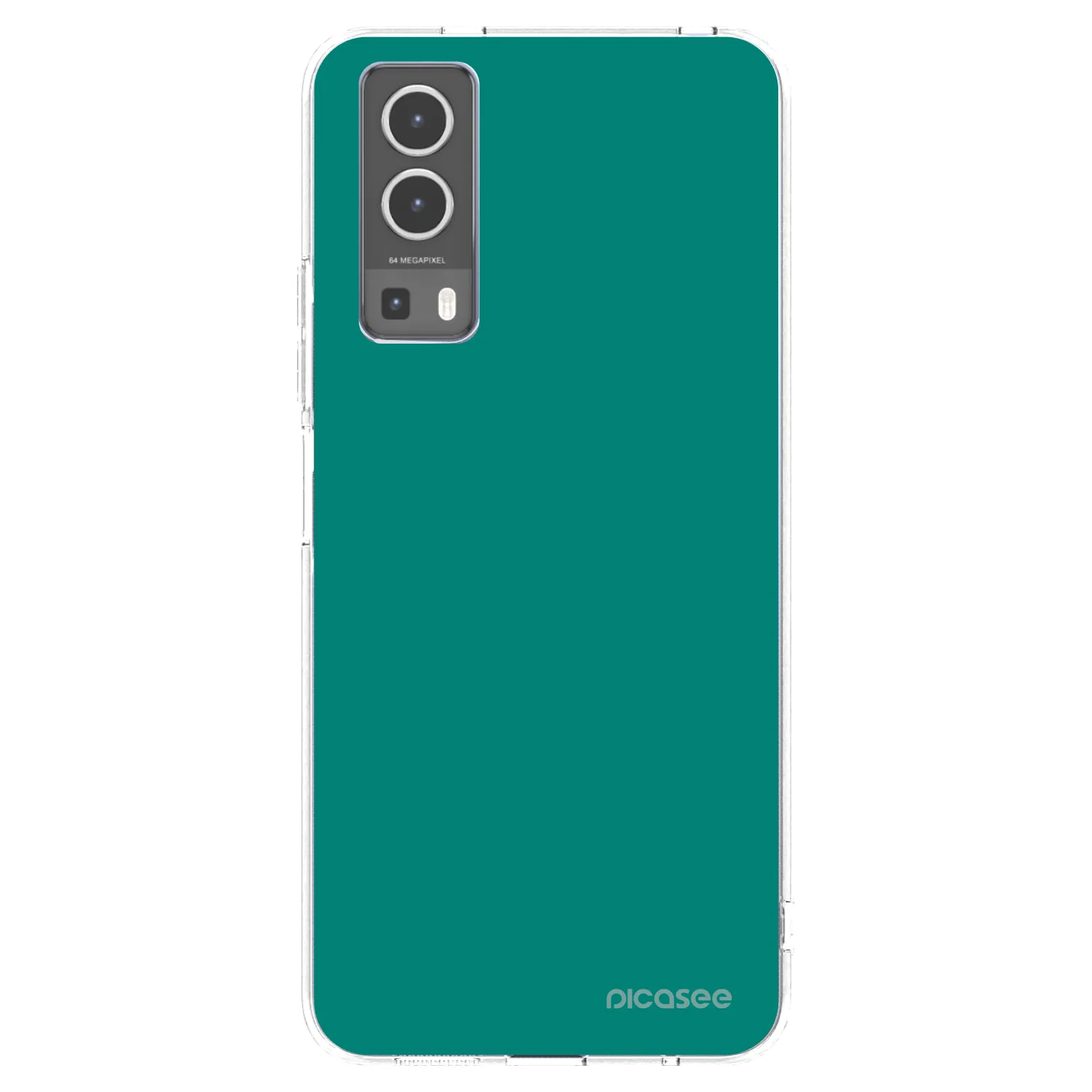 Picasee silikonowe przeźroczyste etui na Vivo Y72 5G - Emerald Mist