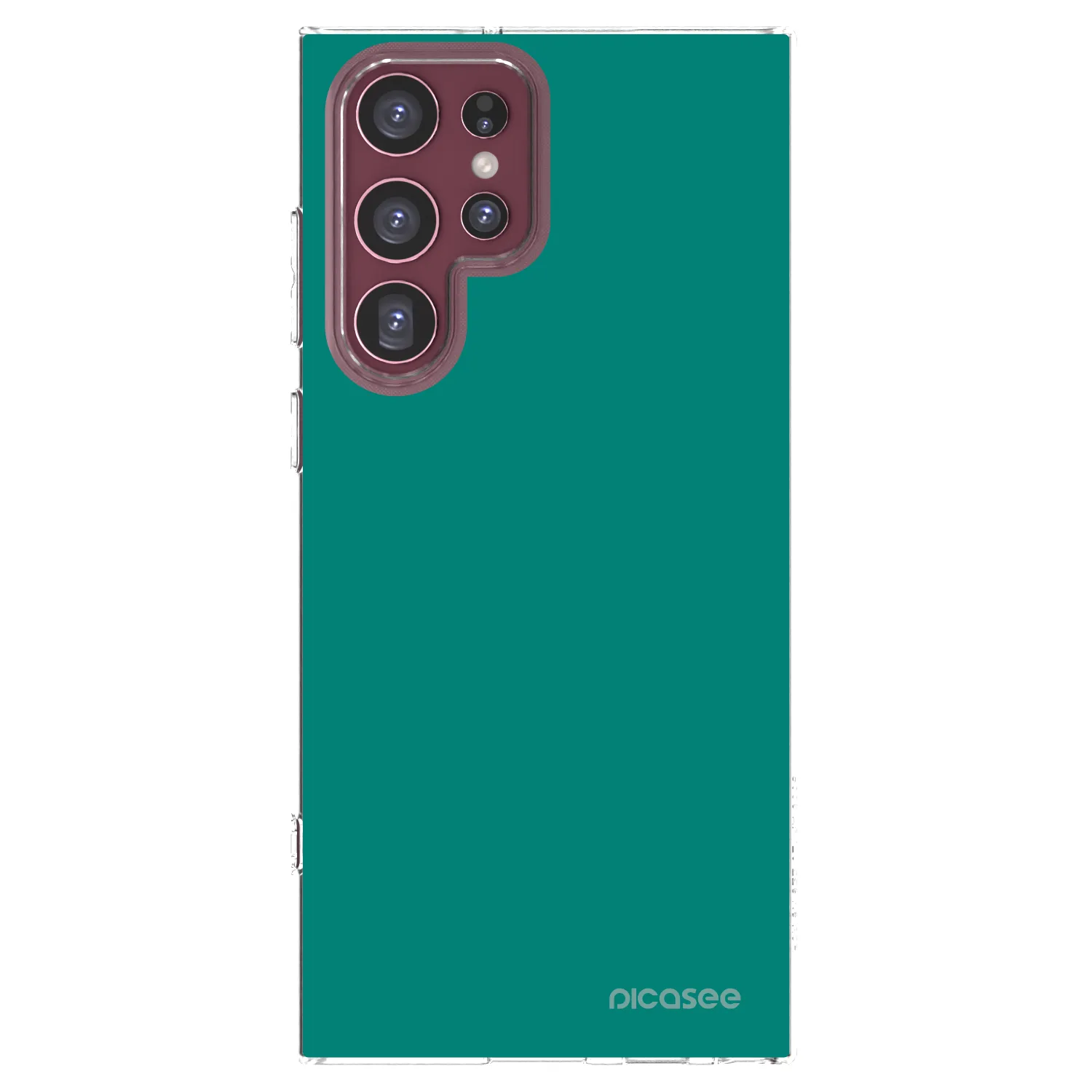 Picasee silikonowe przeźroczyste etui na Samsung Galaxy S22 Ultra 5G - Emerald Mist