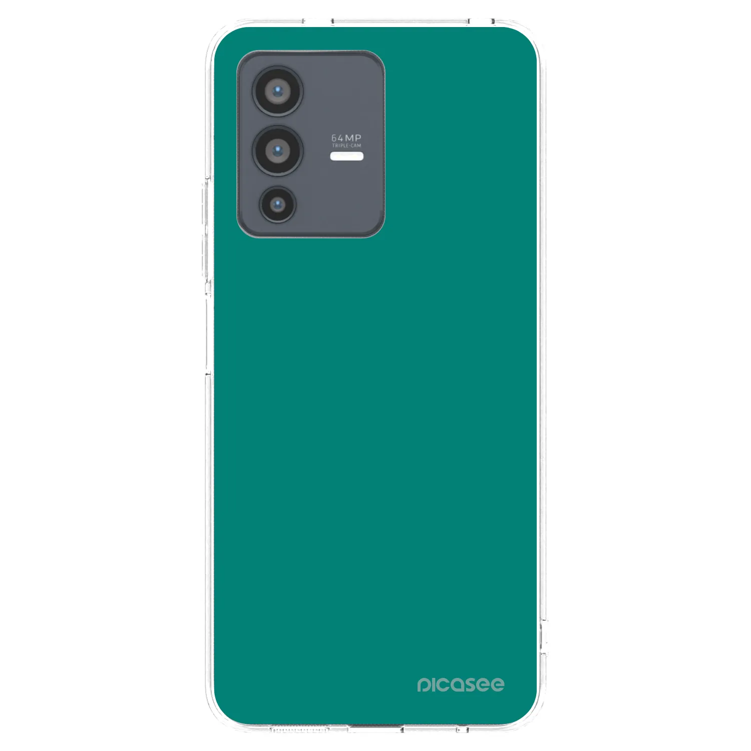 Picasee silikonowe przeźroczyste etui na Vivo V23 5G - Emerald Mist
