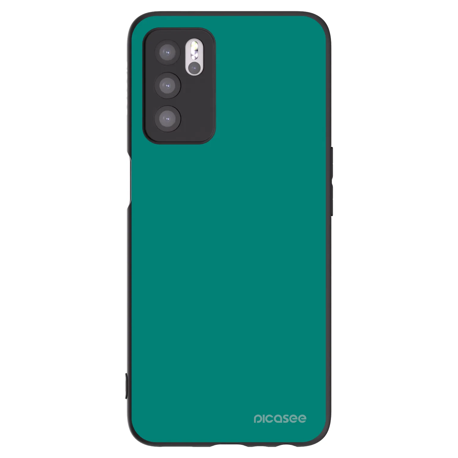 Picasee silikonowe czarne etui na OPPO A16s - Emerald Mist