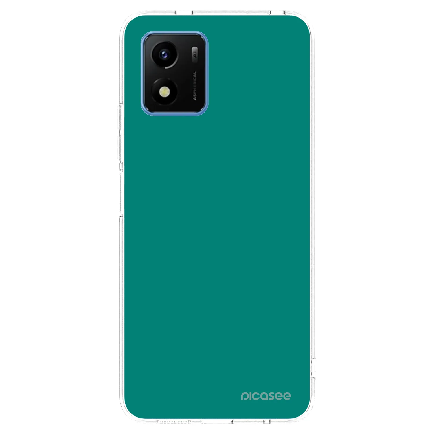 Picasee silikonowe przeźroczyste etui na Vivo Y01 - Emerald Mist