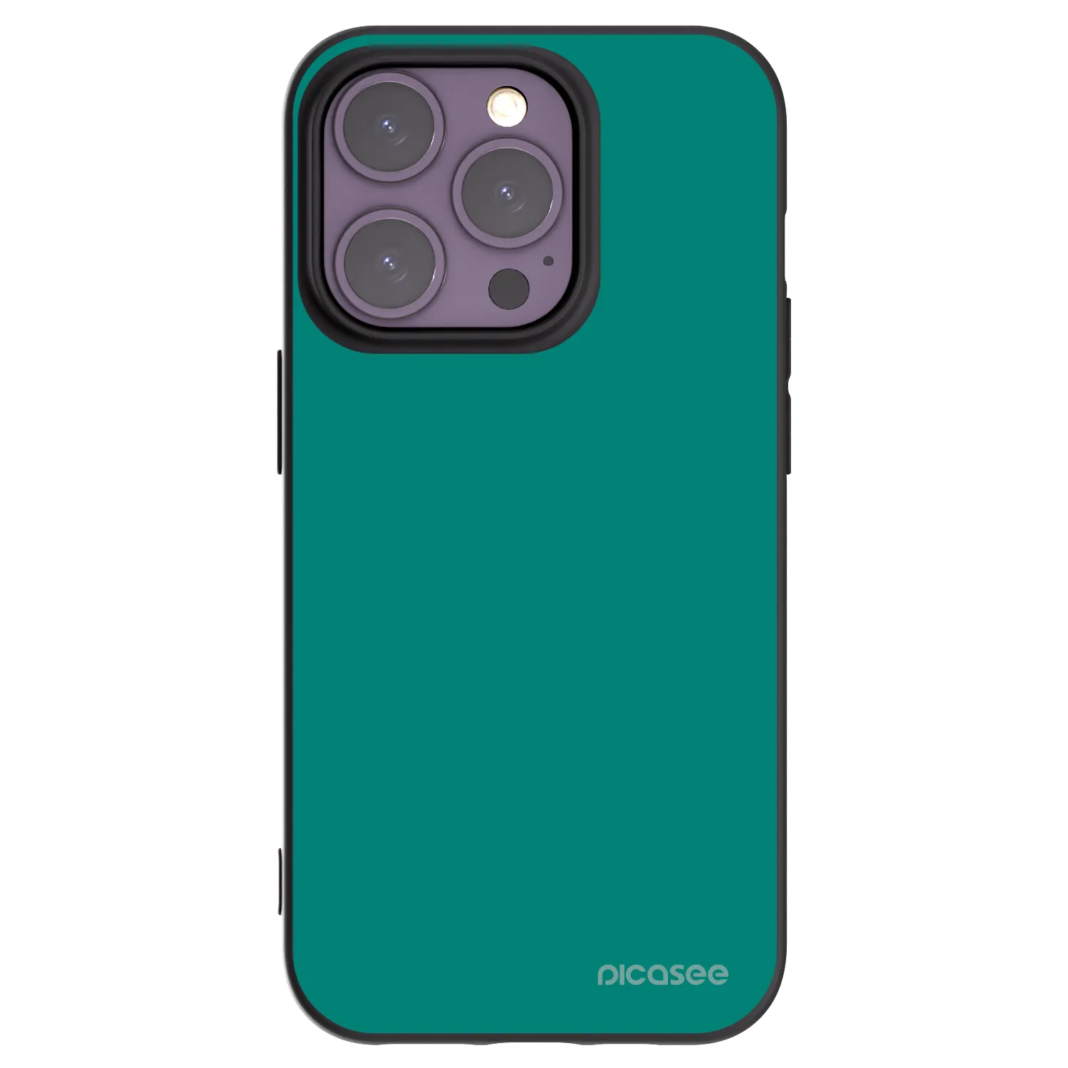 Picasee silikonowe czarne etui na Apple iPhone 14 Pro - Emerald Mist