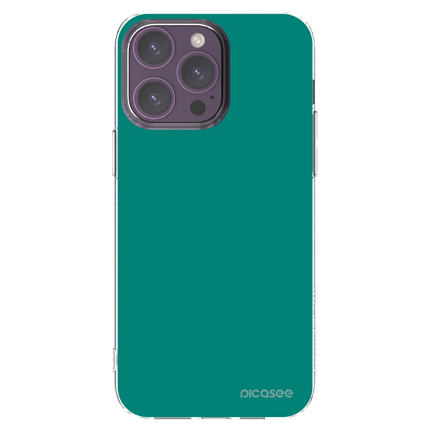 Picasee silikonowe przeźroczyste etui na Apple iPhone 14 Pro Max - Emerald Mist
