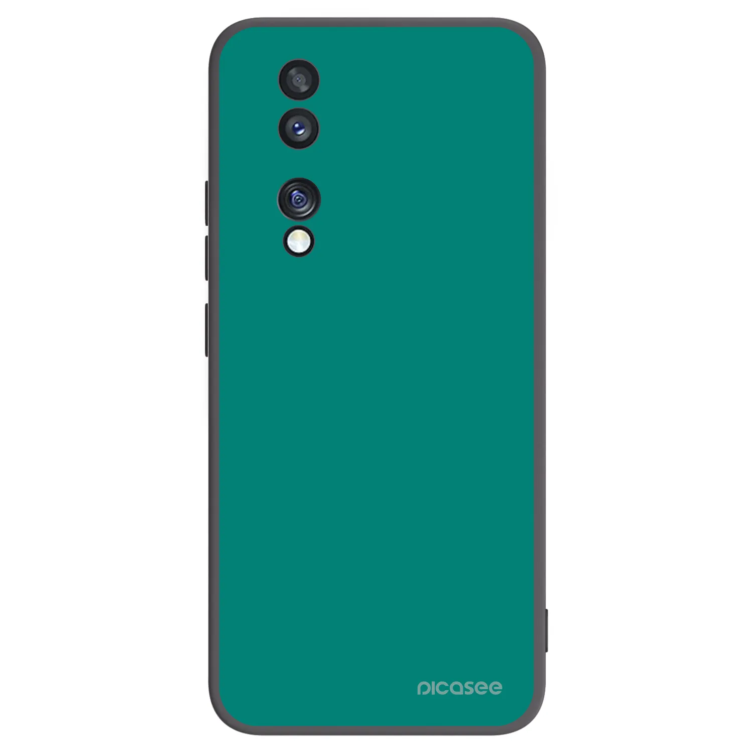 Picasee silikonowe czarne etui na Honor 70 - Emerald Mist