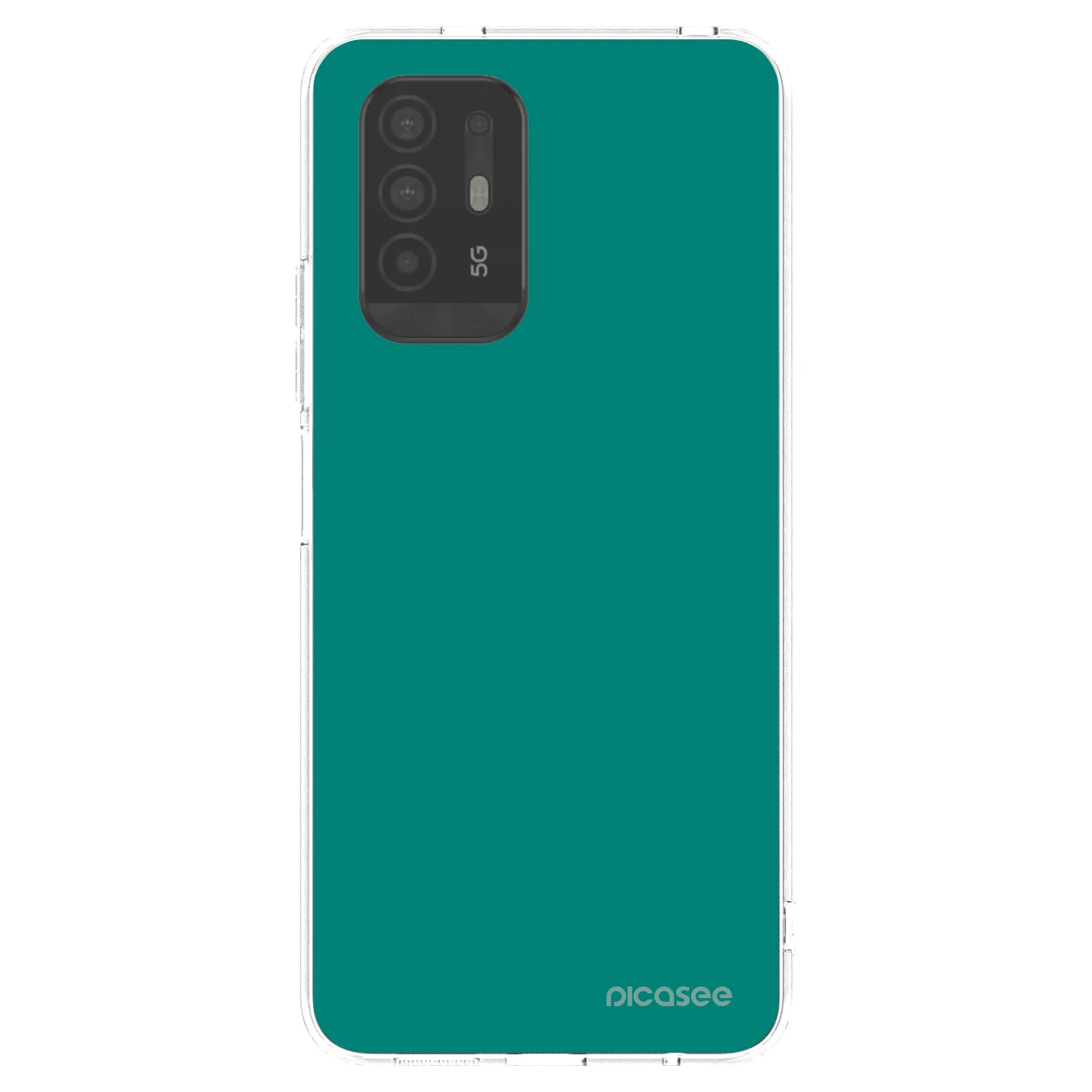 Picasee silikonowe przeźroczyste etui na OPPO A94 5G - Emerald Mist