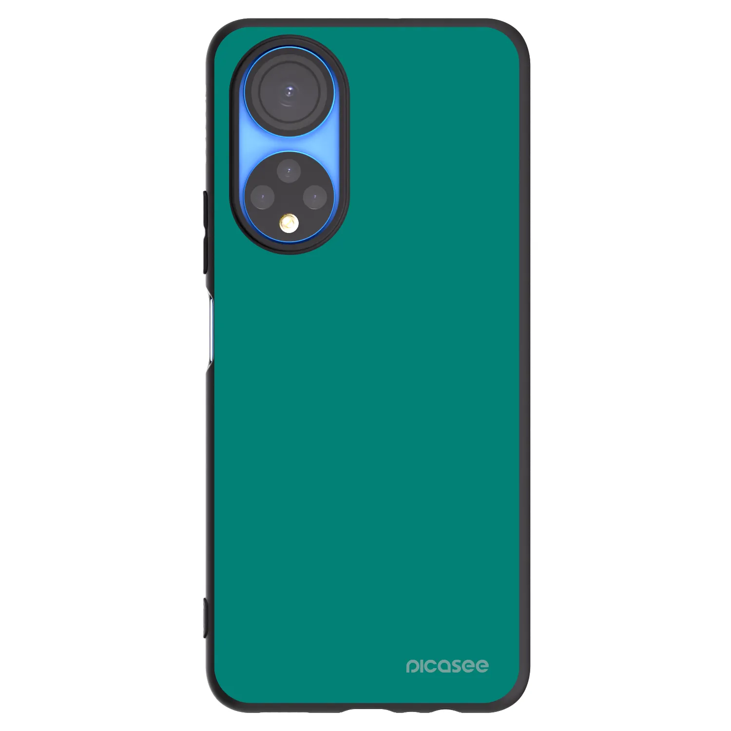 Picasee silikonowe czarne etui na Honor X7 - Emerald Mist