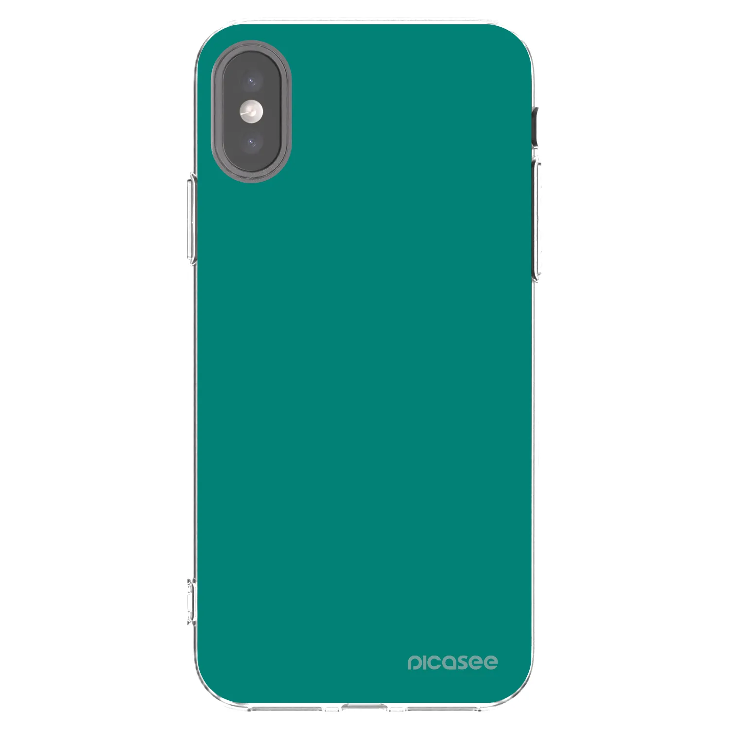 Picasee silikonowe przeźroczyste etui na Apple iPhone X/XS - Emerald Mist