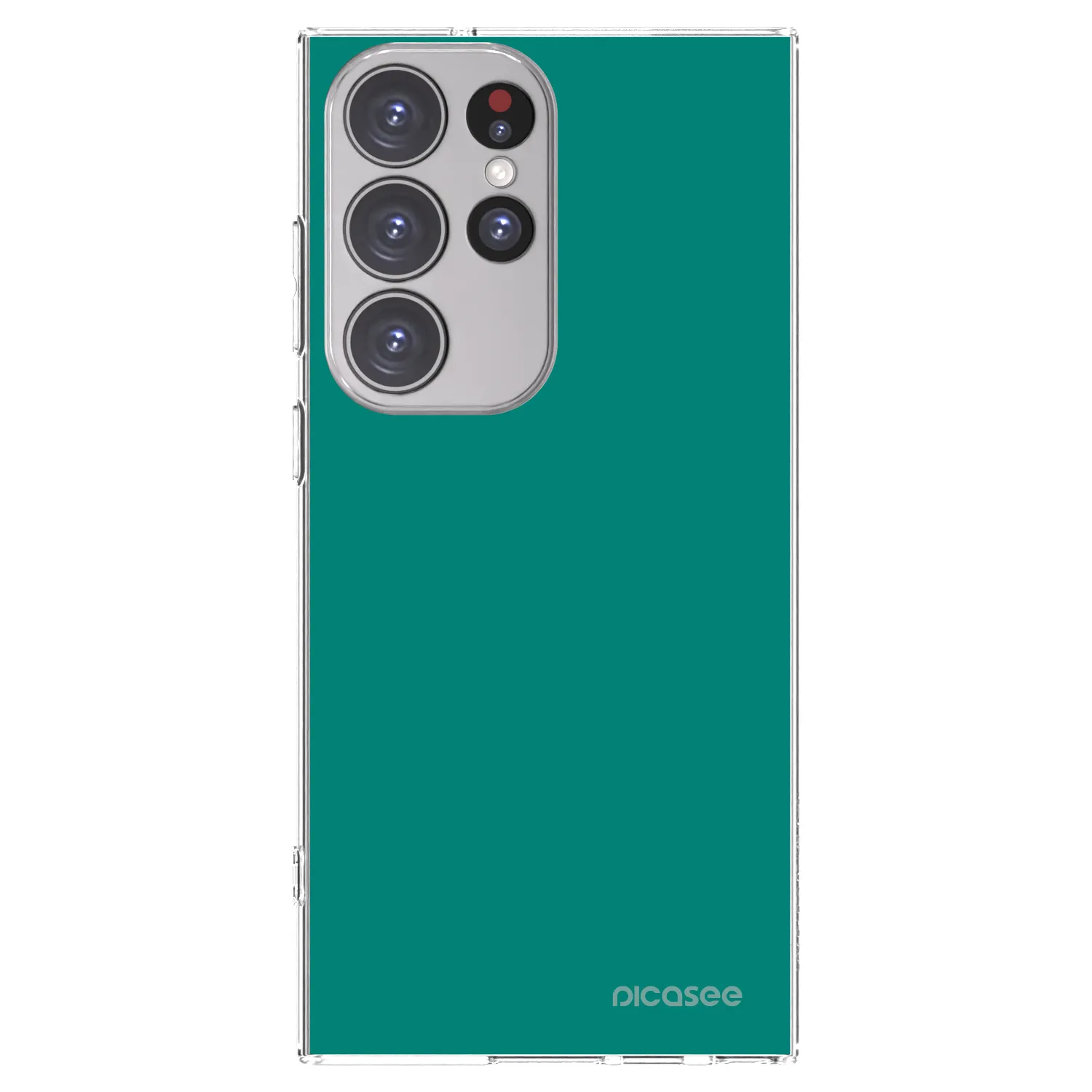 Picasee silikonowe przeźroczyste etui na Samsung Galaxy S23 Ultra 5G - Emerald Mist