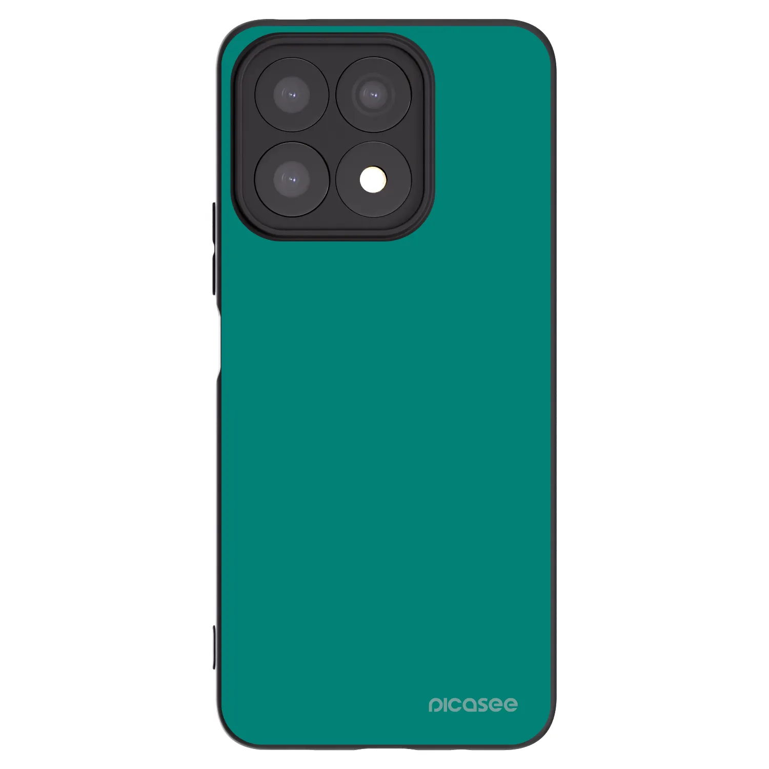 Picasee silikonowe czarne etui na Honor X8a - Emerald Mist