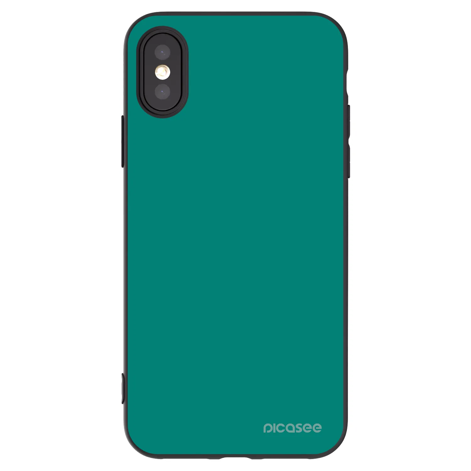 Picasee silikonowe czarne etui na Apple iPhone X/XS - Emerald Mist