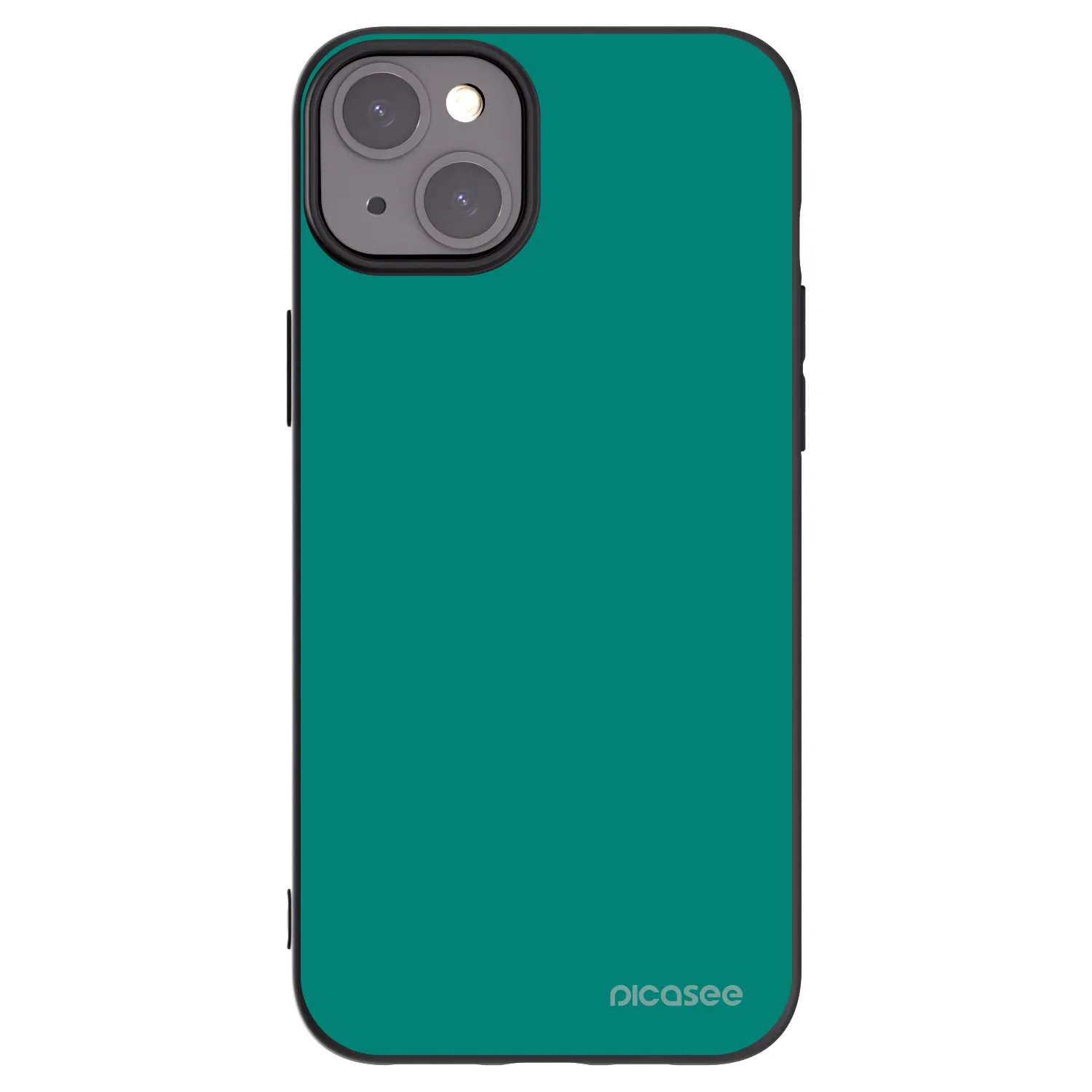 Picasee silikonowe czarne etui na Apple iPhone 15 Plus - Emerald Mist