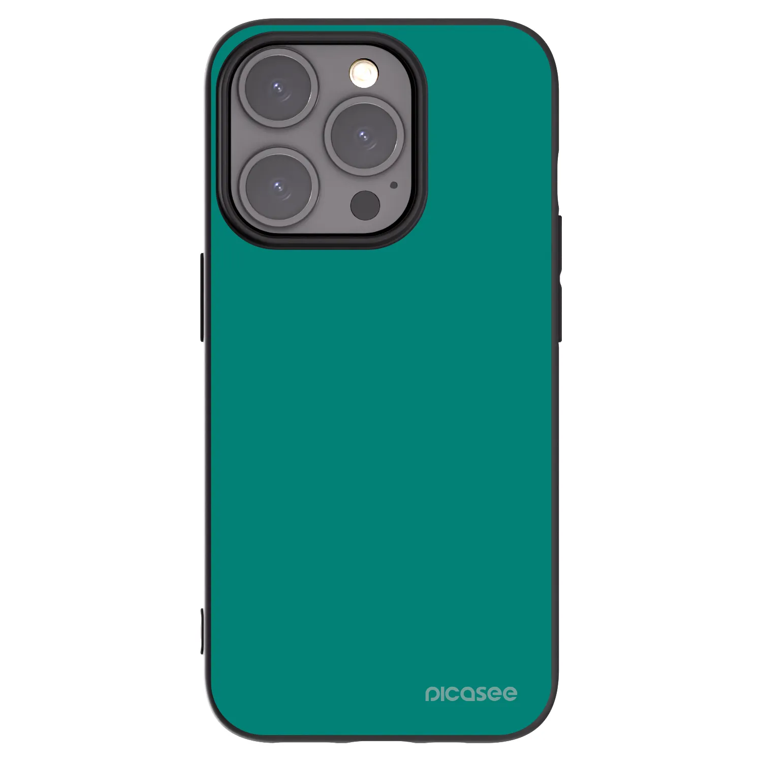 Picasee silikonowe czarne etui na Apple iPhone 15 Pro - Emerald Mist