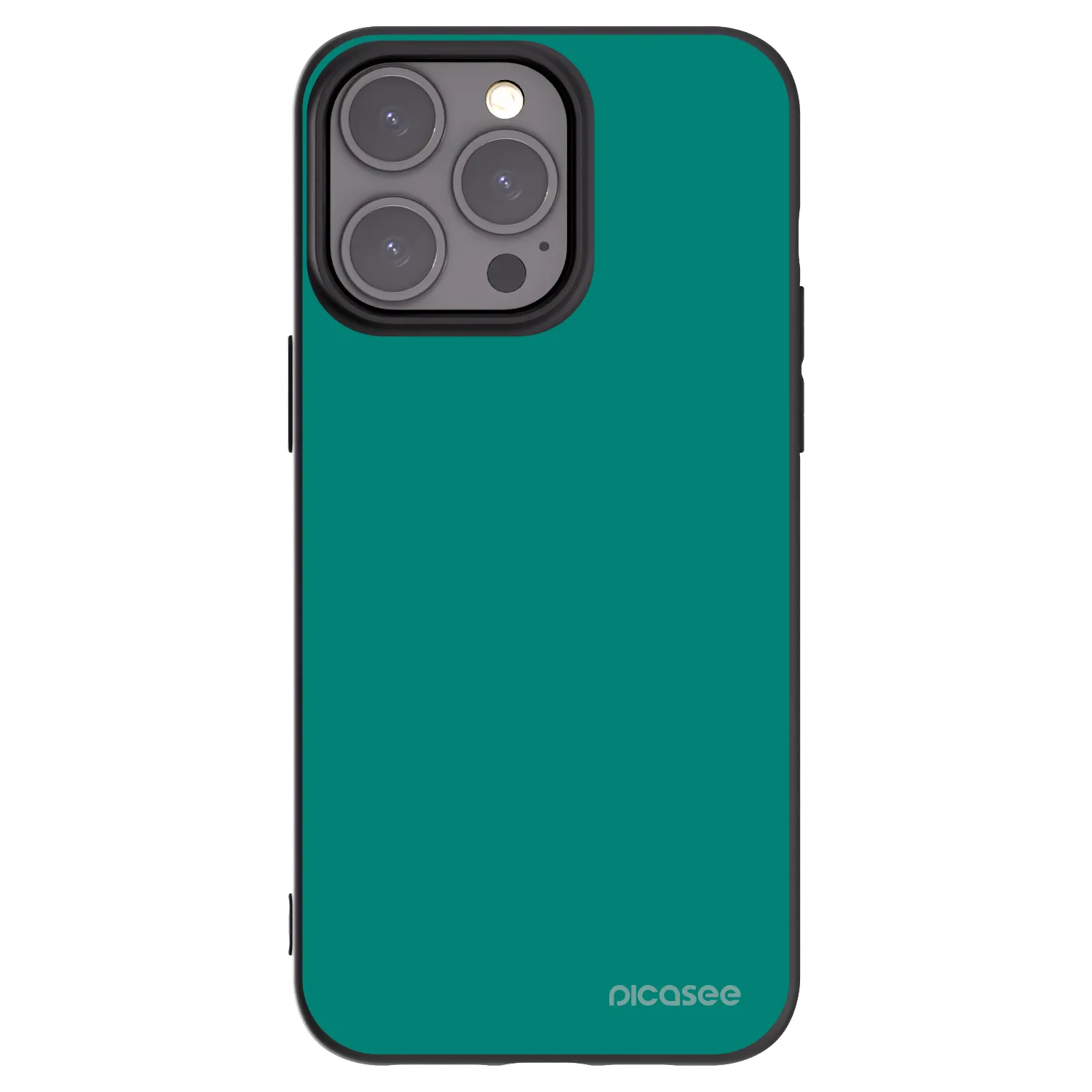 Picasee silikonowe czarne etui na Apple iPhone 15 Pro Max - Emerald Mist