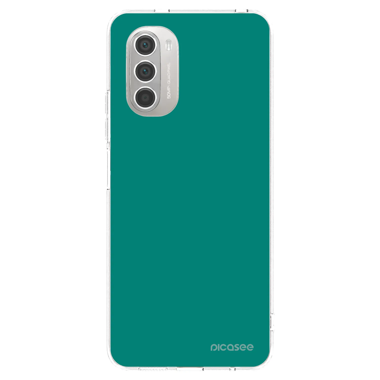 Picasee silikonowe przeźroczyste etui na Motorola Moto G51 - Emerald Mist