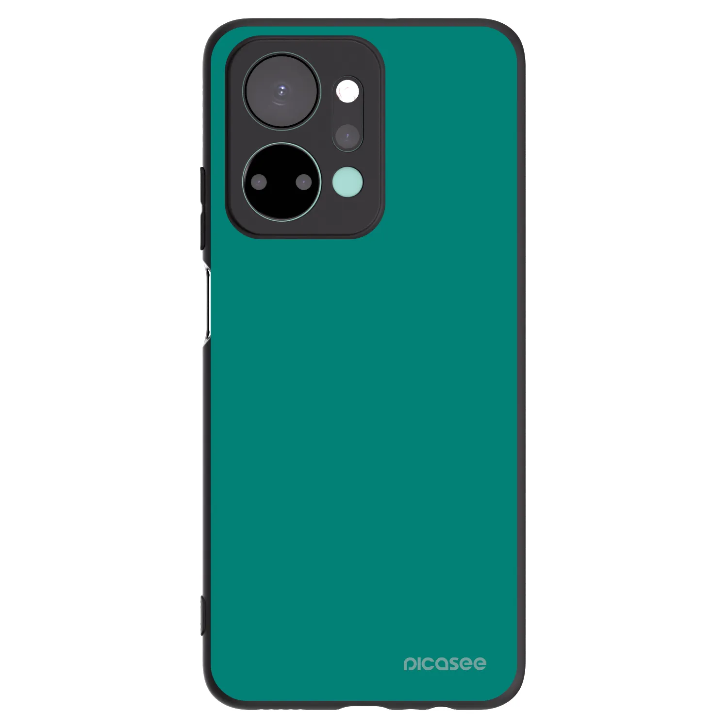 Picasee silikonowe czarne etui na Honor X7a - Emerald Mist