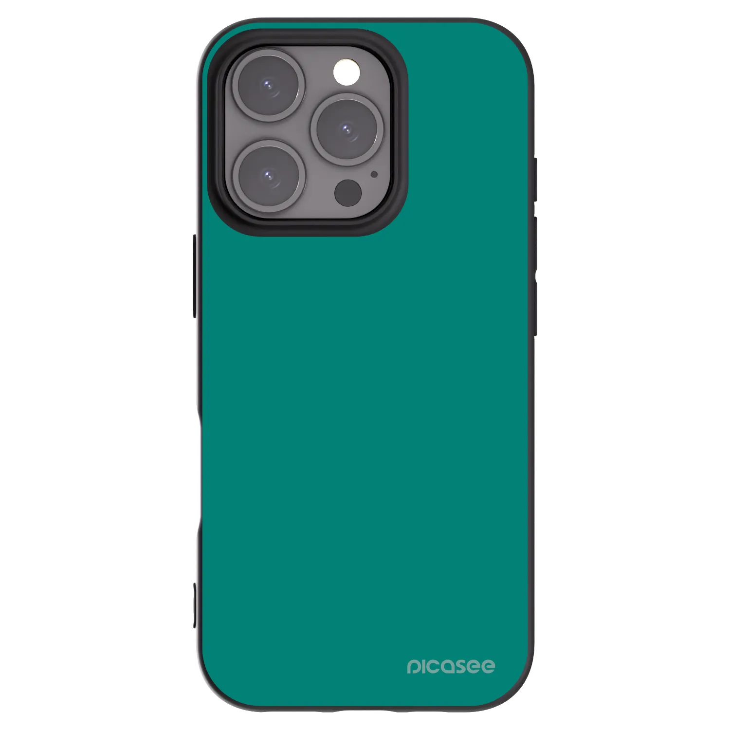 Picasee silikonowe czarne etui na Apple iPhone 16 Pro - Emerald Mist