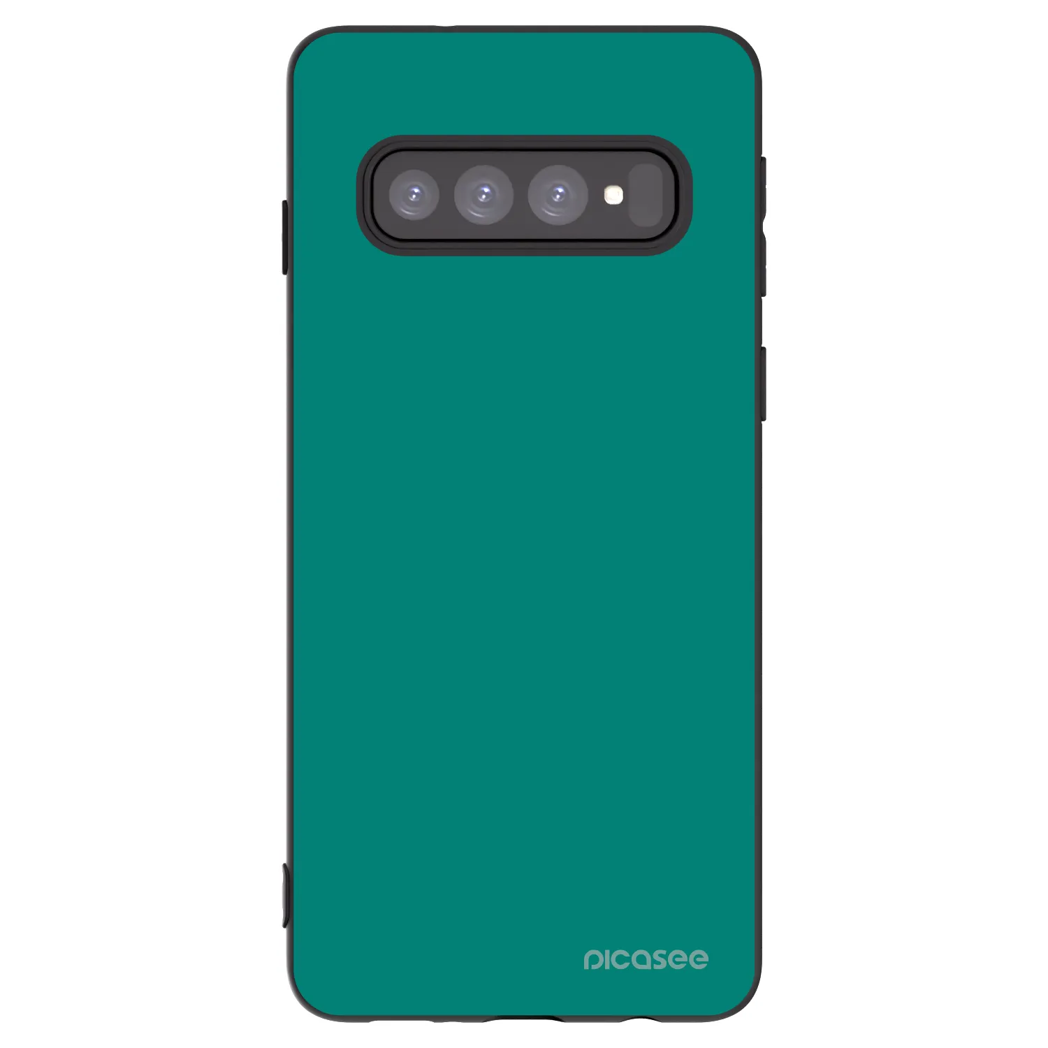 Picasee silikonowe czarne etui na Samsung Galaxy S10 G973 - Emerald Mist