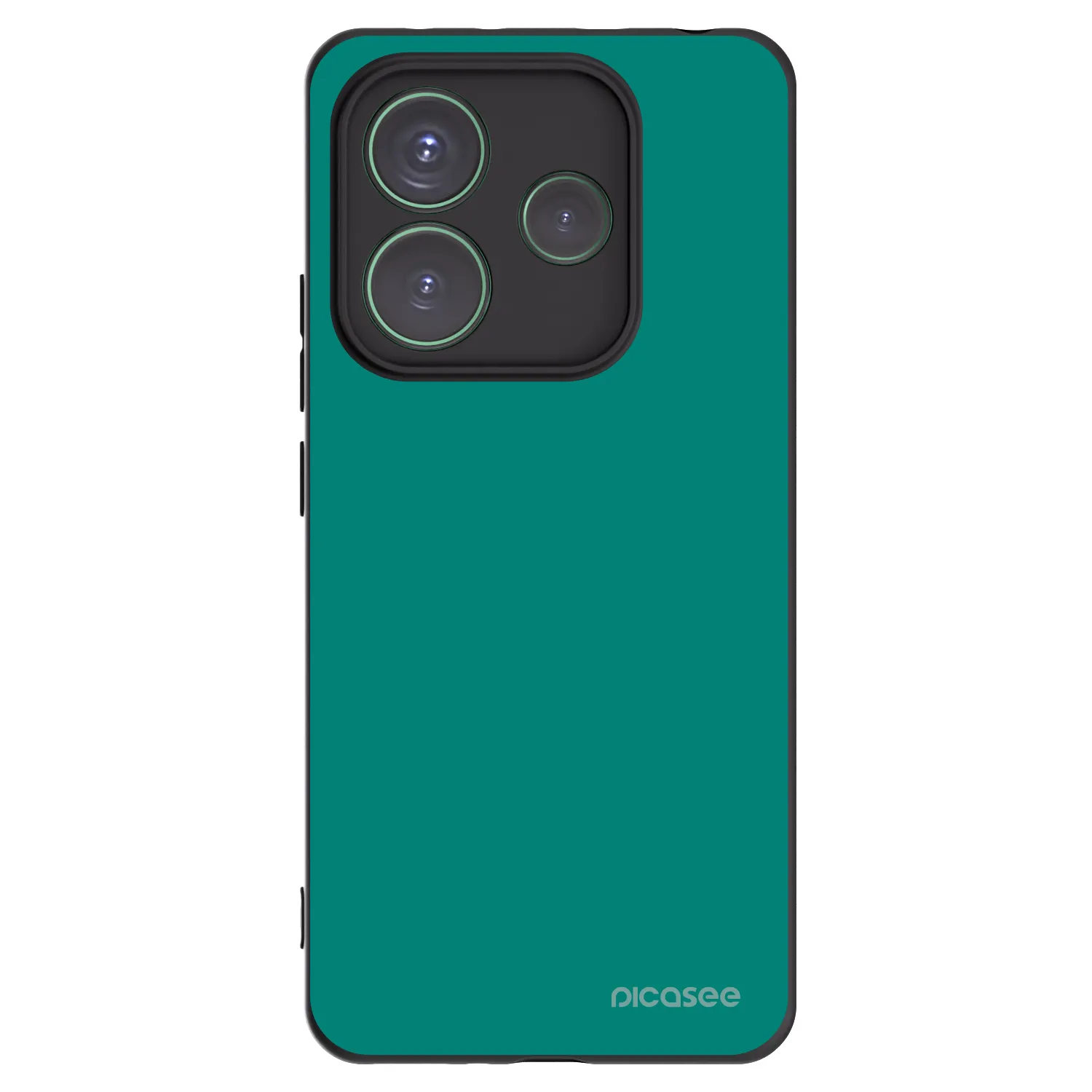 Picasee silikonowe czarne etui na Xiaomi Redmi Note 14 5G - Emerald Mist