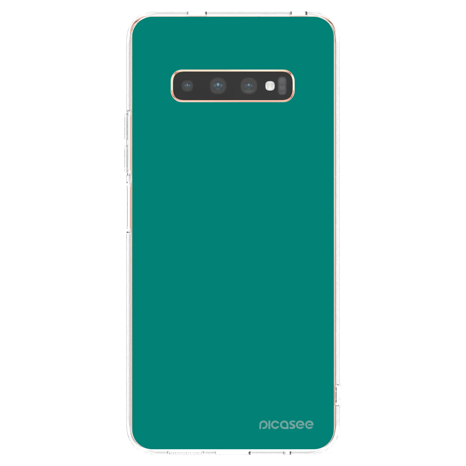 Picasee silikonowe przeźroczyste etui na Samsung Galaxy S10 Plus G975 - Emerald Mist