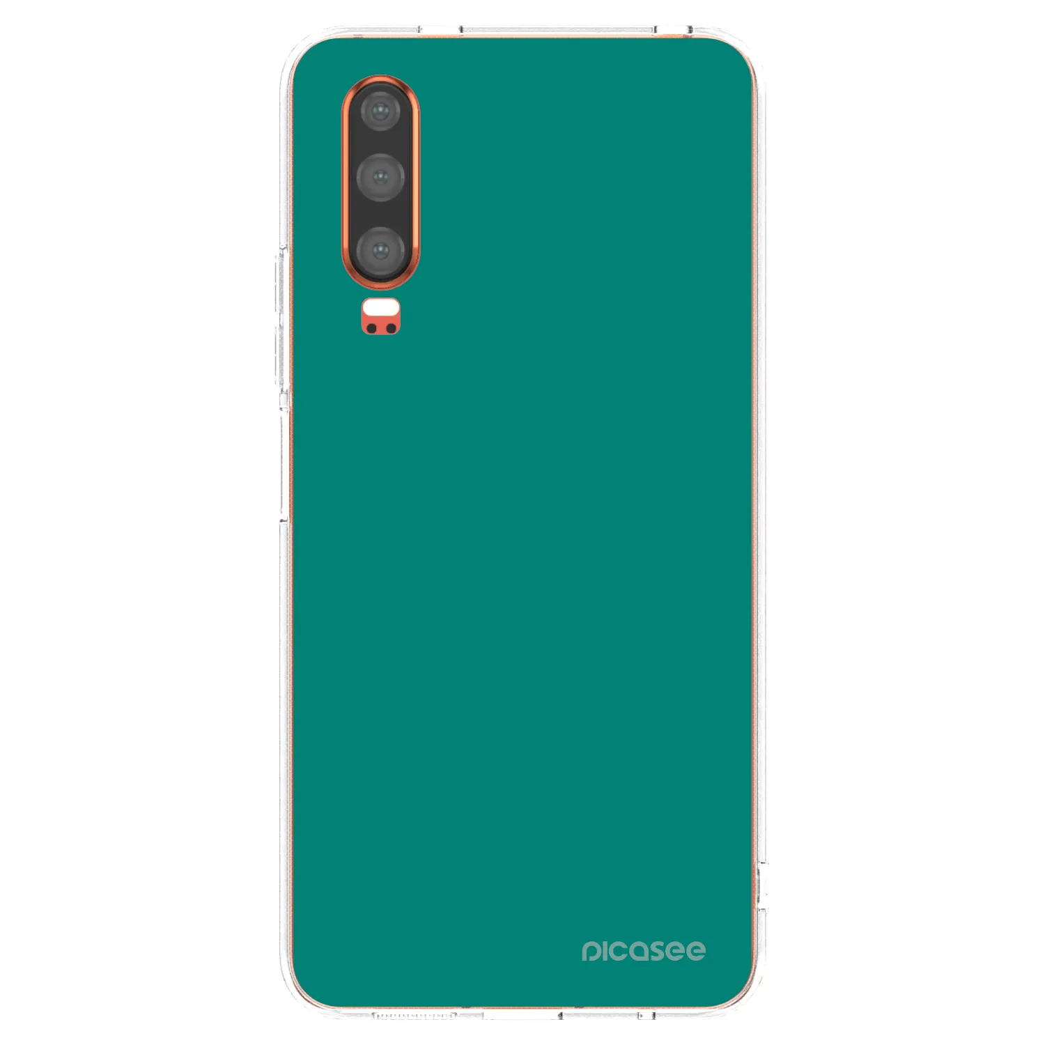 Picasee silikonowe przeźroczyste etui na Huawei P30 - Emerald Mist