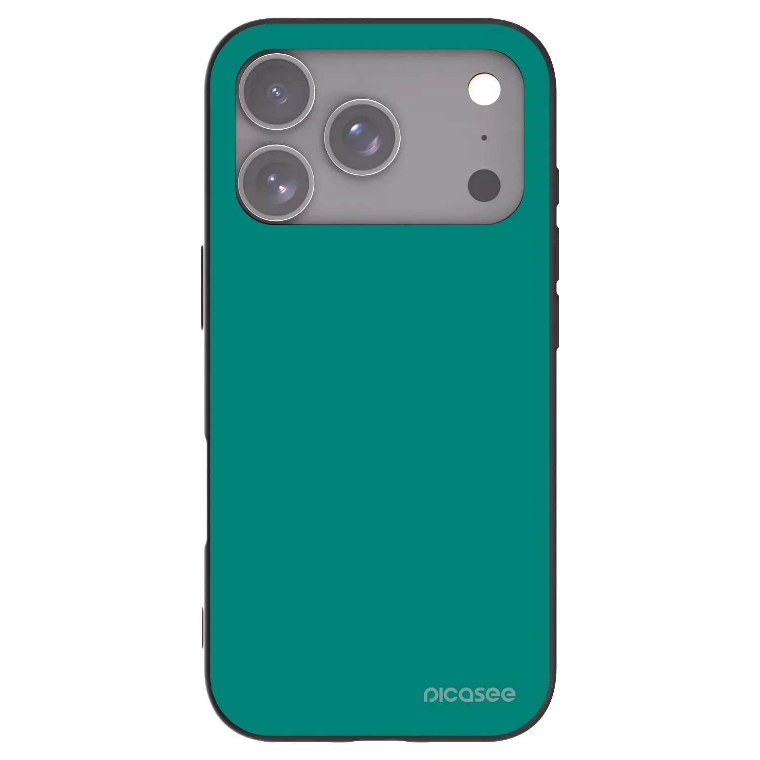 Picasee silikonowe czarne etui na Apple iPhone 17 Pro - Emerald Mist