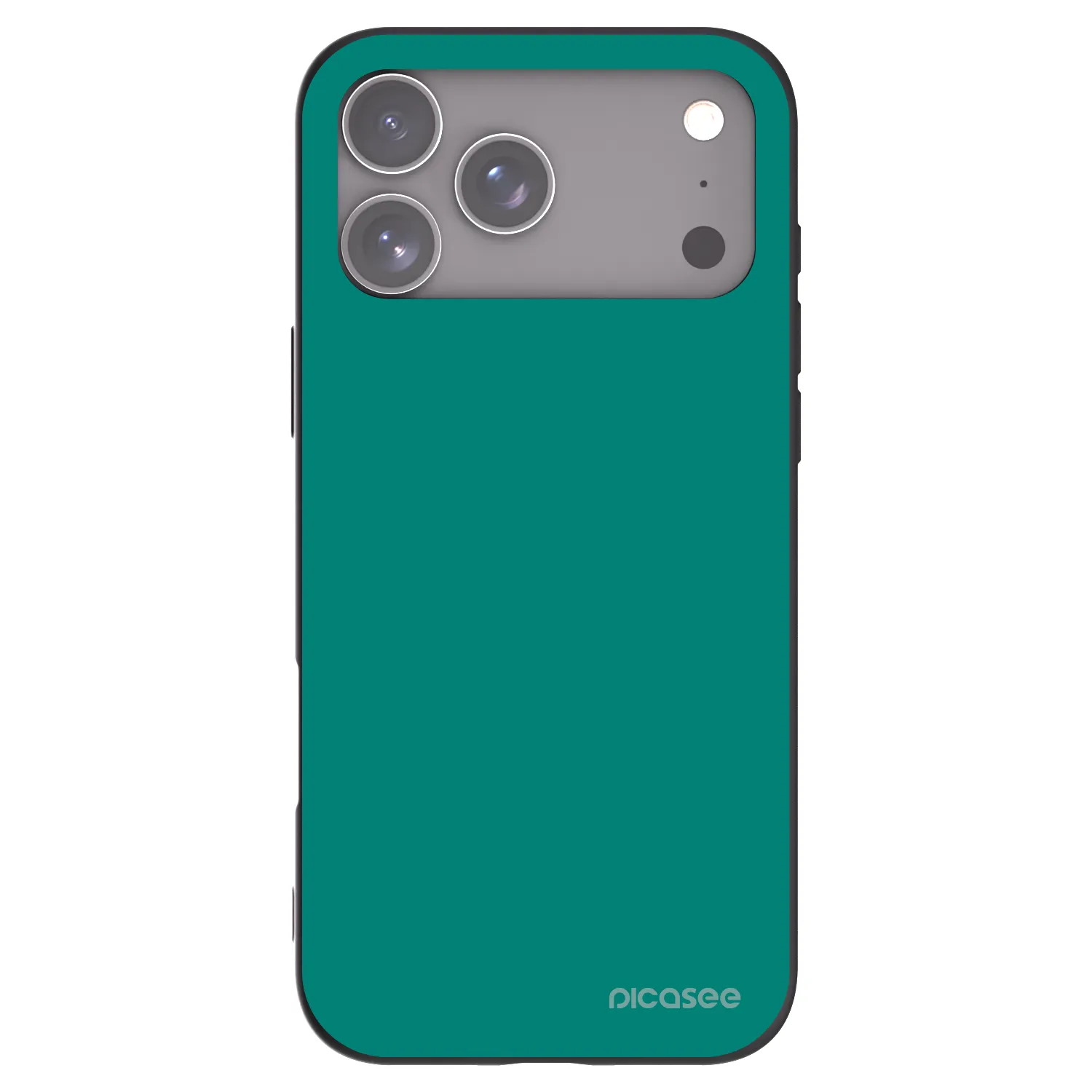 Picasee silikonowe czarne etui na Apple iPhone 17 Pro Max - Emerald Mist