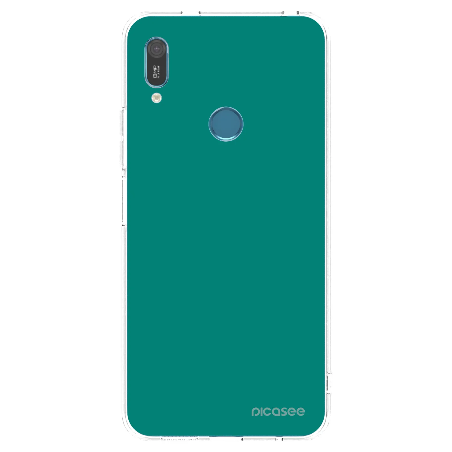 Picasee silikonowe przeźroczyste etui na Huawei Y6 2019 - Emerald Mist