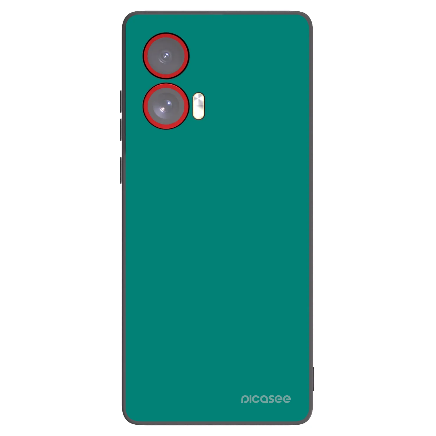 Picasee silikonowe czarne etui na Motorola Edge 50 Fusion - Emerald Mist