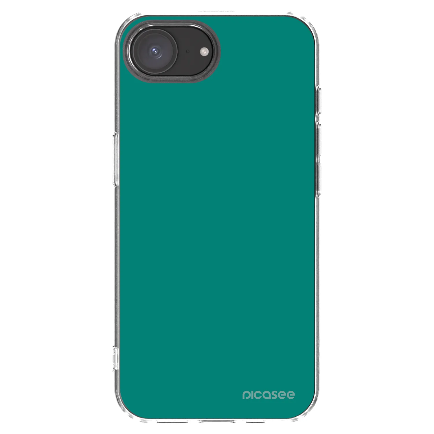 Picasee silikonowe przeźroczyste etui na Apple iPhone 17e - Emerald Mist