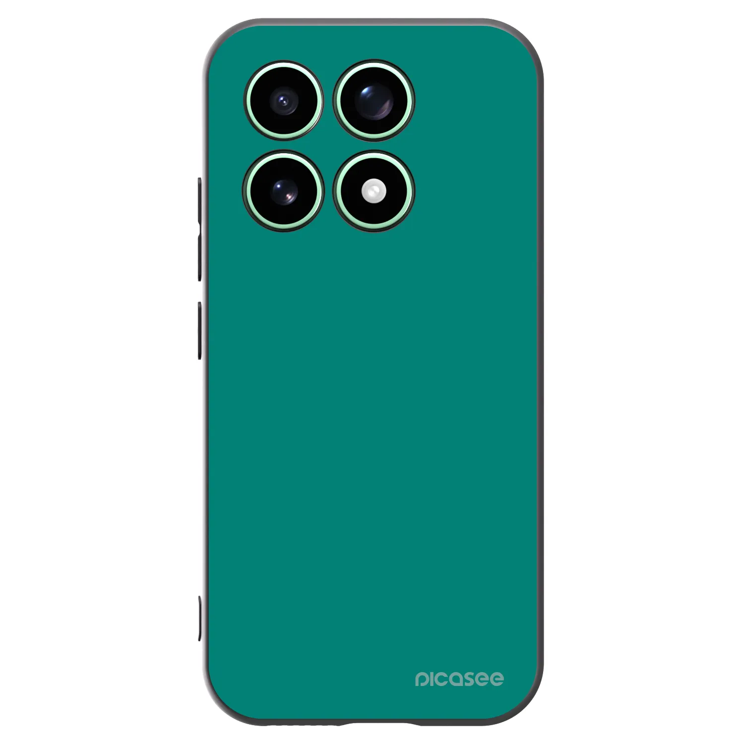 Picasee silikonowe czarne etui na Xiaomi 17 - Emerald Mist