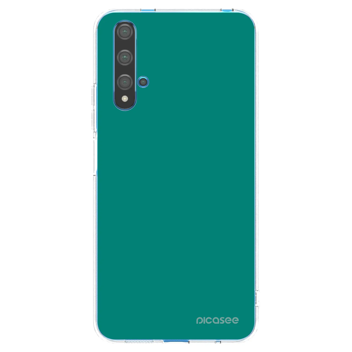 Picasee silikonowe przeźroczyste etui na Huawei Nova 5T - Emerald Mist