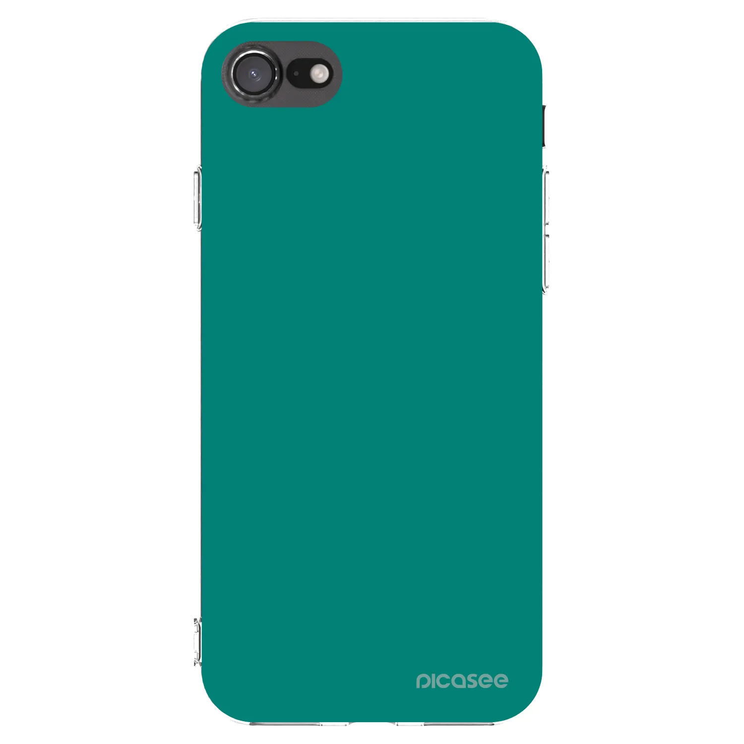 Picasee silikonowe przeźroczyste etui na Apple iPhone SE 2020 - Emerald Mist