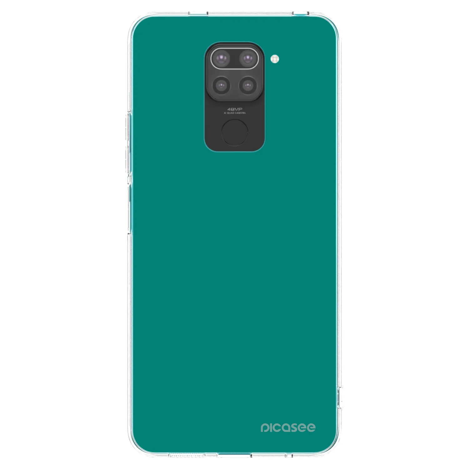 Picasee silikonowe czarne etui na Xiaomi Redmi Note 9 - Emerald Mist