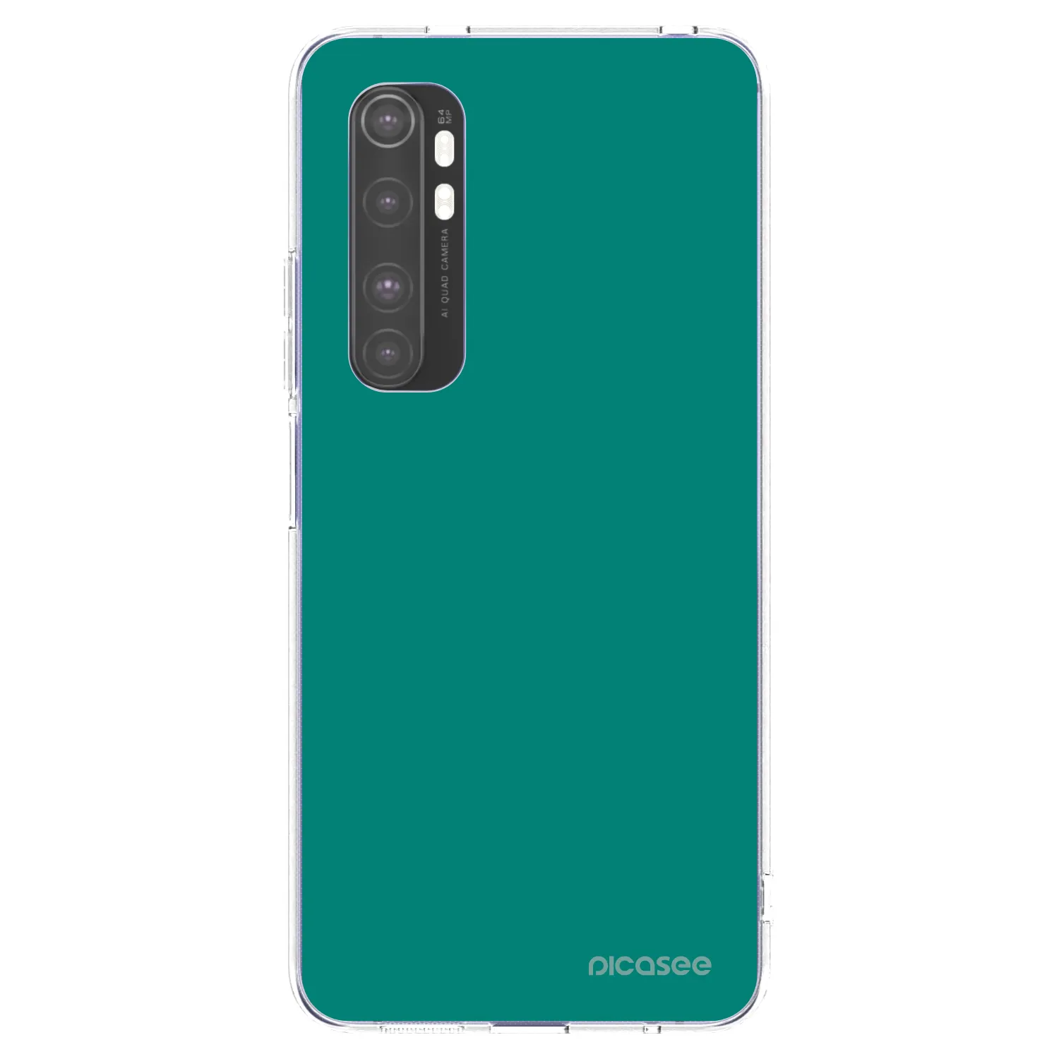 Picasee silikonowe przeźroczyste etui na Xiaomi Mi Note 10 Lite - Emerald Mist