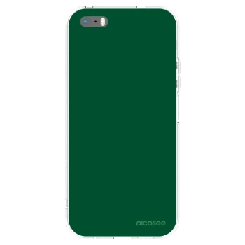 Picasee silikonowe przeźroczyste etui na Apple iPhone 5/5S/SE - Green Gleam