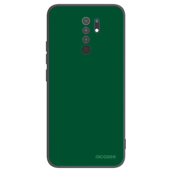 Picasee silikonowe czarne etui na Xiaomi Redmi 9 - Green Gleam