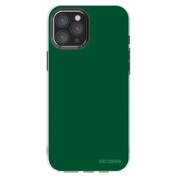 Picasee silikonowe przeźroczyste etui na Apple iPhone 12 Pro Max - Green Gleam