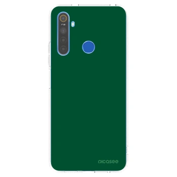 Picasee silikonowe przeźroczyste etui na Realme 5 - Green Gleam