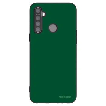 Picasee silikonowe czarne etui na Realme 5 - Green Gleam