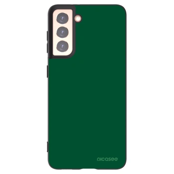 Picasee silikonowe czarne etui na Samsung Galaxy S21 5G G991B - Green Gleam