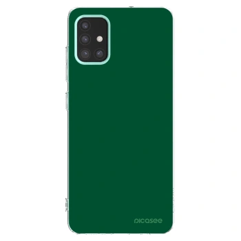 Picasee silikonowe przeźroczyste etui na Samsung Galaxy M31s - Green Gleam