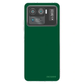 Picasee silikonowe przeźroczyste etui na Xiaomi Mi 11 Ultra - Green Gleam