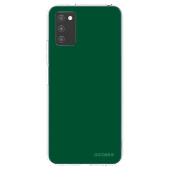 Picasee silikonowe przeźroczyste etui na Samsung Galaxy A02s A025G - Green Gleam