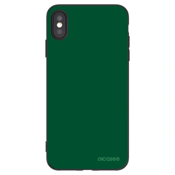 Picasee silikonowe czarne etui na Apple iPhone XS Max - Green Gleam