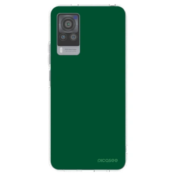 Picasee silikonowe przeźroczyste etui na Vivo X60 Pro 5G - Green Gleam