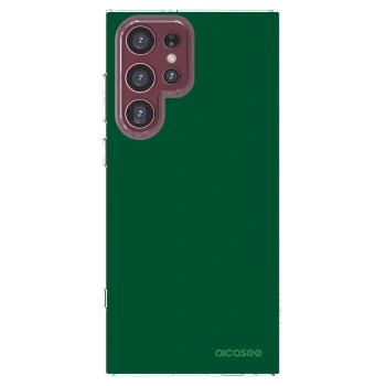 Picasee silikonowe przeźroczyste etui na Samsung Galaxy S22 Ultra 5G - Green Gleam