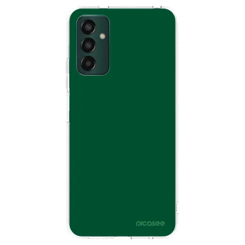 Picasee silikonowe przeźroczyste etui na Samsung Galaxy M13 M135F - Green Gleam