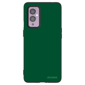 Picasee silikonowe czarne etui na OnePlus 9 - Green Gleam