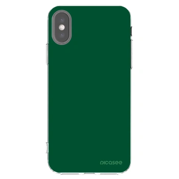 Picasee silikonowe przeźroczyste etui na Apple iPhone X/XS - Green Gleam